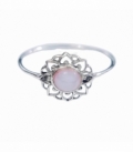 Anillo Plata Mandala Nacar Rosa