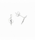 Boucles d'oreilles Argentc Clef de Sol. Prix Paire