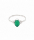 Anillo Plata Jade Ovalado