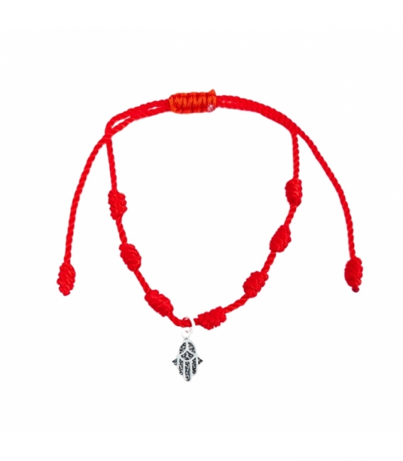 Bracelet Fil Rouge 7 Noeuds Main de Fatima