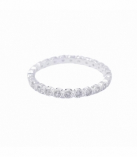 Bague Argent Zirconiums Blanc