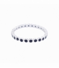 Bague Argent Zirconiums Noir