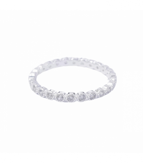 Bague Argent Zirconiums Blanc