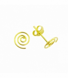 Boucles d'oreilles Argent Spirale Ø8mm Recouvert Prix Paire