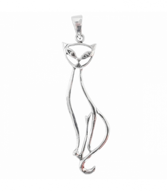 Pendentif Argent Chat 5,50cm