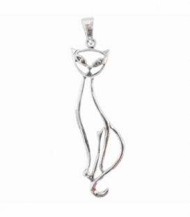 Pendentif Argent Chat 5,50cm