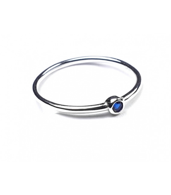 Bague Zirconium Bleue 609-2