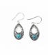 Boucles d'oreilles Argent Pierre 20mm. Prix Paire