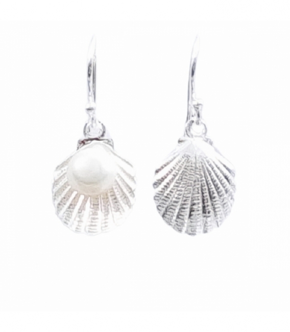 Boucles d'oreilles Coquille Perle