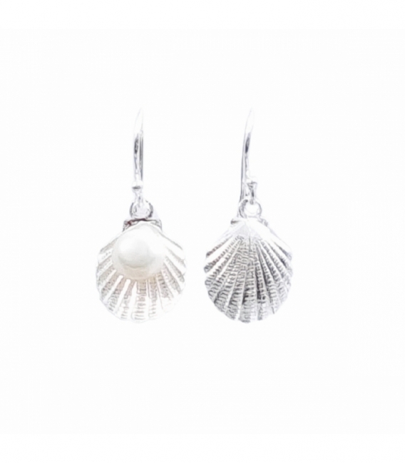 Boucles d'oreilles Coquille Perle