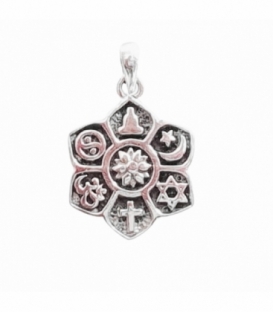 Pendentif Argent Six Religions 20mm