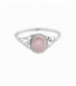 Bague Argent Nacre Rose