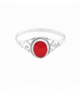 Anillo Plata Coral