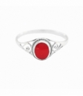 Bague Argent Corail