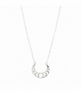 Collier Argent Phases de Lune 40+3,5cm