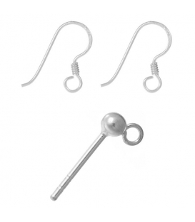 Crochets d´oreilles et Base Boucle d'oreille Argent